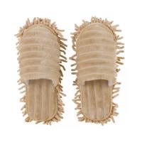 冬季新款毛毛条绒懒人擦地拖鞋男女加厚地板拖可拆洗拖地拖鞋家居