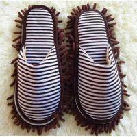 一双 冬款条纹加厚雪尼尔可拆洗 懒人拖鞋 雪尼尔擦地鞋