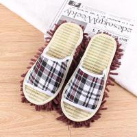 夏季懒人擦地拖鞋可拆洗竹子底室内清洁雪尼尔木地板扫地拖地鞋套