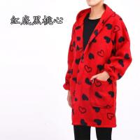 韩版羽绒服罩衣成人女加绒加厚长袖护衣时尚厨房围裙工作服男冬季