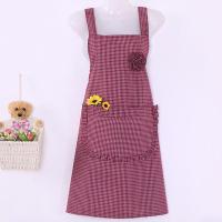 纯棉围裙背带式花边全棉可爱日系棉麻创意透气厨房家用做饭防油污