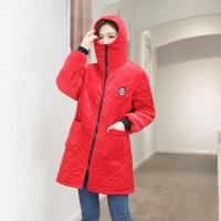 韩版冬季加绒保暖口罩款罩衣成人女工作服羽绒服护衣厨房长袖围裙