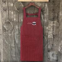 纯棉防水围裙背带厨房家用厨房女时尚女工作服务员美甲奶茶店印字