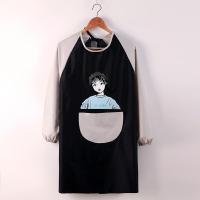 可擦手长袖围裙家用厨房时尚防水防油可爱成人家务罩衣定制logo