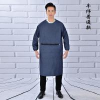 搬运工人反穿罩衣牛仔围裙大褂劳保服加肥加大成人工作服印字