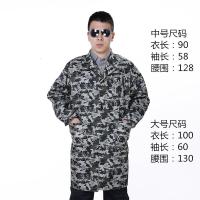 工作服蓝大褂长款加大码围裙男耐磨棉罩衣男士劳保迷彩大褂搬运工