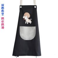 厨房可爱围裙袖套防水防油韩版时尚情侣男女罩衣工作服定制印logo