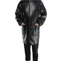 皮革罩衣男劳保服防水围裙工作服机车皮衣外套pu保暖耐磨宽松护衣