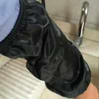 [三双装]防水防油皮革工作袖套男机修防油耐磨工厂车间劳保护袖头