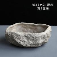铜钱水培水仙花盆仿石头盆景大号水养碗莲个性创意陶瓷无孔