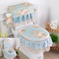 马桶垫三件套拉链式马桶坐垫坐便套垫金丝绒布艺拉链式U型收纳套