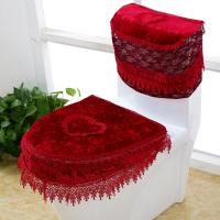 韩版欧式蕾丝马桶三件套四季通用防水马桶垫坐垫拉链式家用