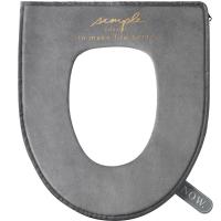 北欧马桶垫子带提手坐垫毛绒冬季坐便套马桶套坐垫圈拉链款带拉锁