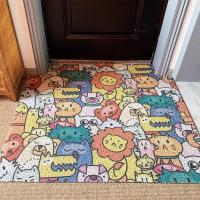 定制2019猪新年入户丝圈地垫喜庆红色拜年家用进防滑垫子蹭脚垫