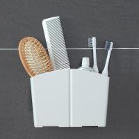 浴室梳筒卫生间梳子收纳筒免打孔壁挂墙上放牙刷牙膏架梳子置物架
