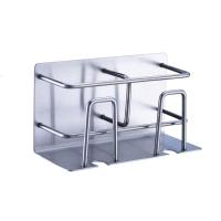 牙膏牙刷置物架免打孔卫生间多功能漱口杯架壁挂式电动不锈钢家用