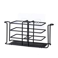 卫生间牙刷架漱口杯架壁挂式免打孔铁艺粘胶牙刷置物架牙具收纳架