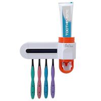 妙动紫外线牙刷消毒器刷牙吸壁式免打孔卫生间洗漱台牙膏置物架