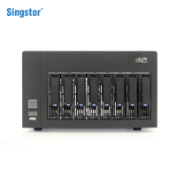 鑫云SS100F-08A影视制作专用万兆光纤共享磁盘阵列存储 企业级高性能塔式盘阵 8盘位(双千兆,四万兆)裸机+16T