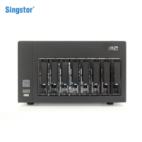 鑫云SS100F-08A影视制作专用万兆光纤共享磁盘阵列存储 企业级高性能塔式盘阵 8盘位(双千兆,四万兆)裸机+64T