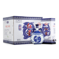 北京红星二锅头白酒 青花瓷 蓝花瓷 52度750ml 整箱6瓶装 清香型白酒