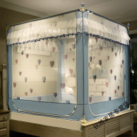 上新上新新款防摔坐床拉链蚊帐1.5米加密蒙古包1.8m床公主风家用加厚支架新