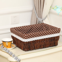 上新上新收纳筐藤编收纳篮储物筐编织筐柳编桌面零食玩具收纳盒杂物框布艺新