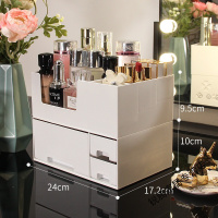 上新上新化妆品收纳盒桌面梳妆台抽屉式面膜护肤品口红整理置物架一件新