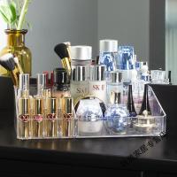 上新上新化妆品收纳盒红亚克力透明桌面创意护肤口红整理置物架一件新 大号顶