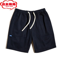 SHANCHAO工装日系复古直筒大口袋五分裤夏季休闲抽绳松紧腰短裤男男士休闲短裤休闲裤