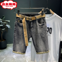 SHANCHAO夏季薄款五分裤男潮流韩版高端休闲百搭牛仔短裤修身弹力中裤潮男牛仔短裤男牛仔裤