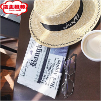 SHANCHAO小清新麦秆草帽天出游度假平顶遮阳帽子女礼帽沙滩太阳帽