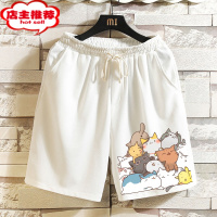 SHANCHAO夏季男士短裤五分中裤宽松潮流行运动沙滩裤青少年帅气休闲卫裤子