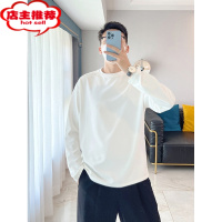 SHANCHAO高级感t恤男潮法式西服内搭长袖打底衫轻熟风cityboy体恤