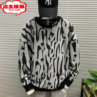 SHANCHAO复古个性高街网红长袖t恤卫衣男装大码宽松帅气潮牌小众上衣