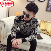 SHANCHAO网红毛衣加厚男士针织衫社会精小伙韩版潮流个性保暖线衣