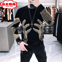 SHANCHAO毛衣男士韩版修身潮流天内搭针织打底衫加厚休闲毛衫