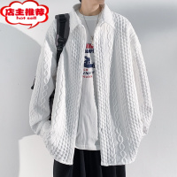 SHANCHAO潮牌小香风外套男宽松大码美式复古痞帅飞行员夹克褂子上衣男