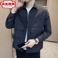 SHANCHAO2023新款工装夹克男ins潮牌休闲上衣痞帅男装褂子立领外套