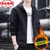 SHANCHAO香港潮牌短款夹克男韩版潮流帅气加绒男士外套新款休闲男装