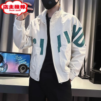 SHANCHAO男士痞帅外套痞帅褂子青年小众百搭新款潮牌撞色立领夹克潮