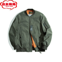 SHANCHAO工装美式复古MA-1飞行员夹克休闲军旅棒球服外套男潮