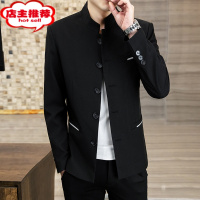 SHANCHAO中山装男外套2023新款中华立领款潮流休闲中国风夹克男装上衣