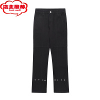 SHANCHAORedEye红眼 欧美高街直筒美式牛仔裤男潮牌vibe复古街头黑色裤子