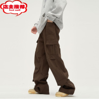SHANCHAO尾郎的店 欧美风高级感美式工装裤男ins国潮休闲高街长裤情侣裤子