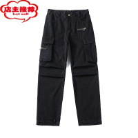 SHANCHAO秋季新款多口袋工装裤城市机能阔腿裤美式街头重工洗水长裤