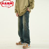 SHANCHAO尾郎的店美式复古牛仔裤高街男ins潮原创oldschool痞帅裤子bf情侣