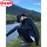 SHANCHAO黑色外套男新款户外三合一防水情侣西藏旅游登山服