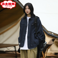 SHANCHAO你初恋老王 工装外套衬衫男长袖日系军绿色衬衣潮复古vintage