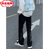 SHANCHAO欧美高街kenijima同款vibe风工装裤男美式潮牌宽松复古直筒喇叭裤